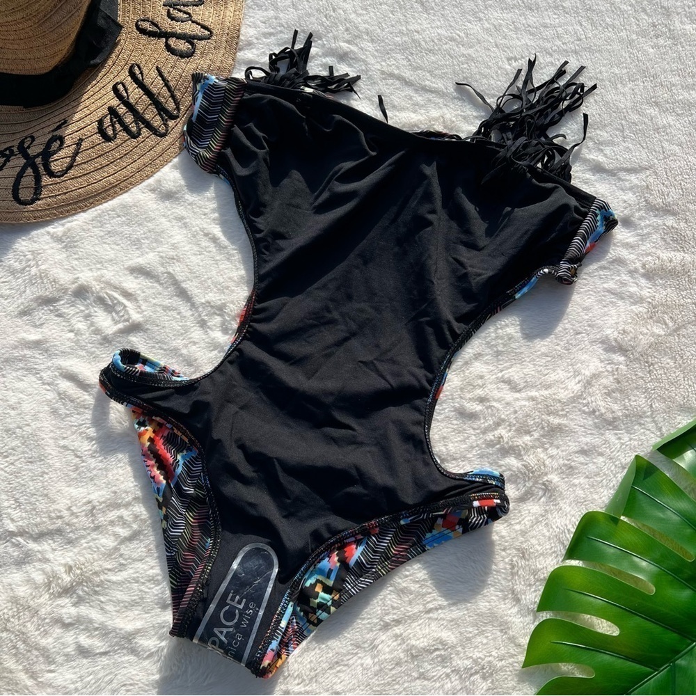L*Space Cut Out Fringe One Piece Swimsuit - Picture 6 of 9